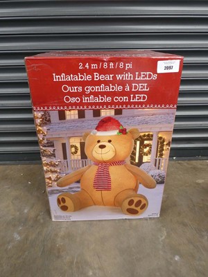 Lot Boxed 8' outdoor inflatable bear with...
