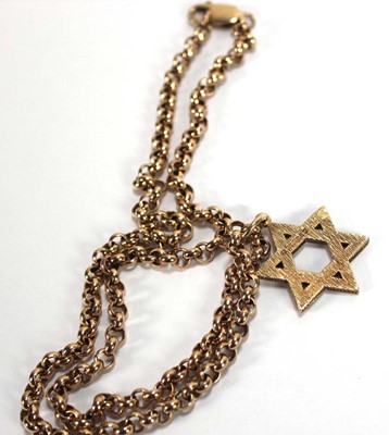 Lot 551 - A 9ct yellow gold chainlink necklace...