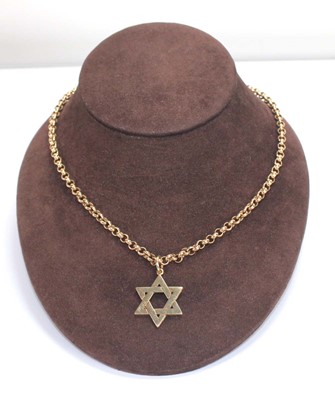 Lot 551 - A 9ct yellow gold chainlink necklace...