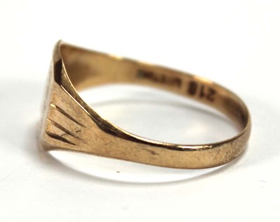 Lot 555 - A 9ct yellow gold signet ring, Birmingham 1979,...