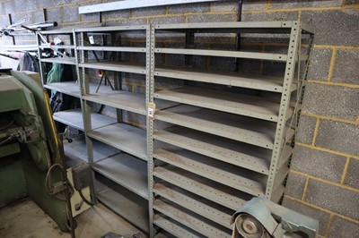 Lot 19 - 3 grey bolted light duty racks