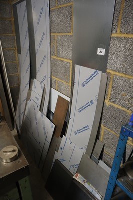 Lot 22 - Various offcuts of mild steel sheet, etc.