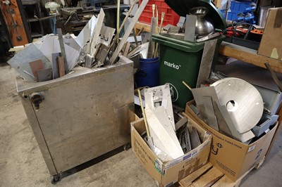 Lot 23 - A range of scrap metal offcuts to include mild...