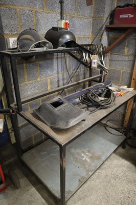Lot 26 - 1.3m steel bench together with a range of...