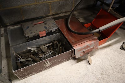 Lot 28 - 4 metal toolboxes with sundry spanners etc.