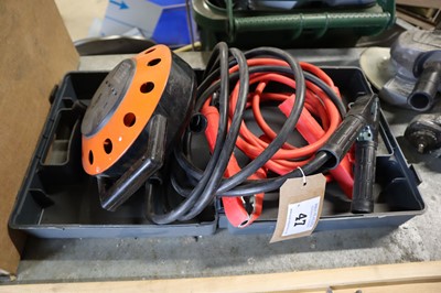 Lot 47 - Set of jump leads, extension lead and a box of...