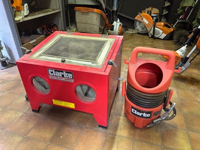 Lot 58 - NO HAMMER VAT - Clarke bench top shot blast...
