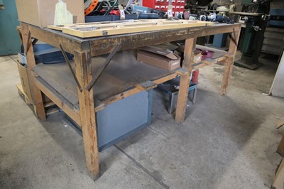 Lot 50 - Wooden work bench