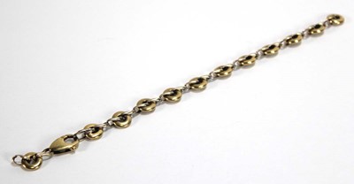 Lot 571 - A Chiampesan two colour gold round link...