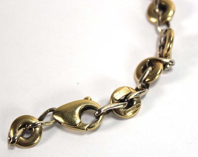 Lot 571 - A Chiampesan two colour gold round link...