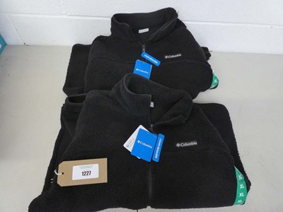 Lot 1227 - x2 Columbia full zip fleece jackets in black -...