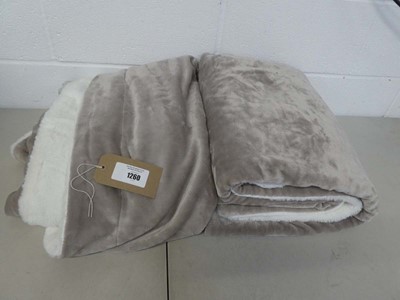 Lot 1260 - x2 Life comfort beige throws