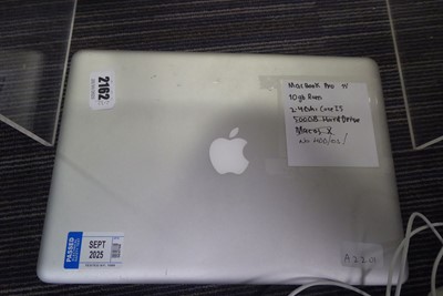 Lot 2162 - Apple MacBook Pro, 10GB RAM, 2.4GHz Core i5...