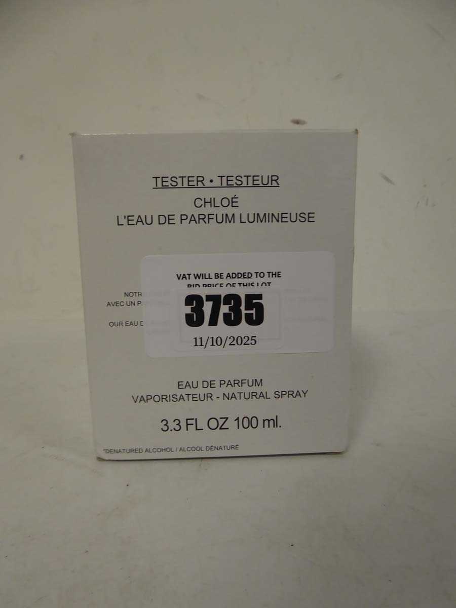 Lot Chloe l'eau de parfum lumineuse 100ml (tester...