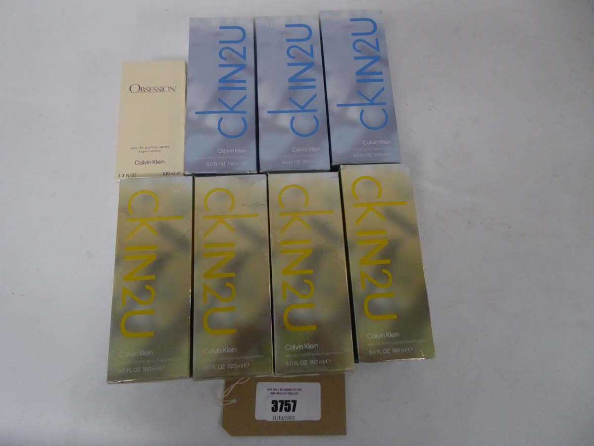 Lot 8x Various Calvin Klein perfumes