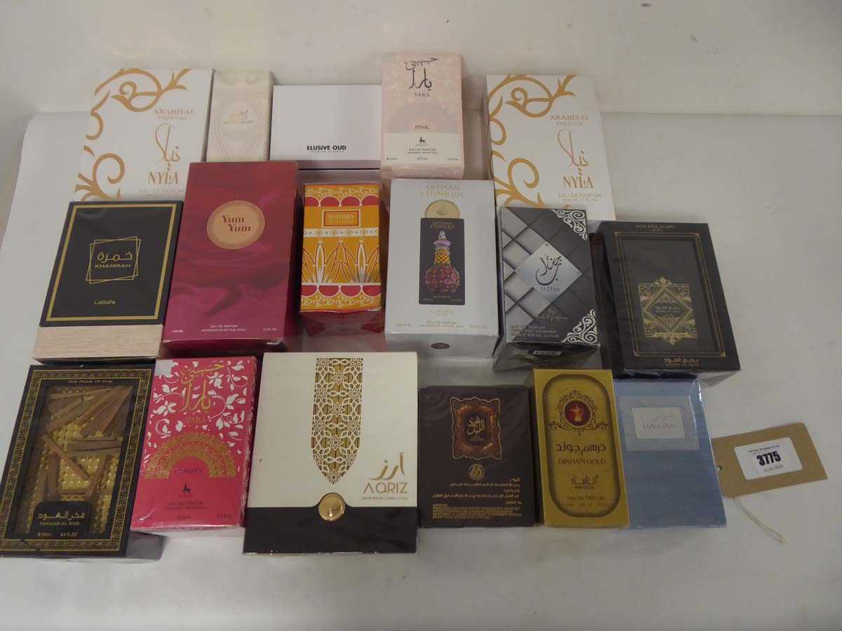 Lot Large selection of various Arabian perfumes