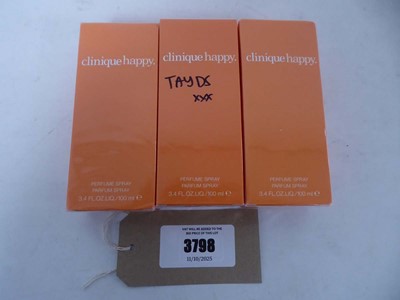 Lot 3x Clinique happy perfume spray 100ml