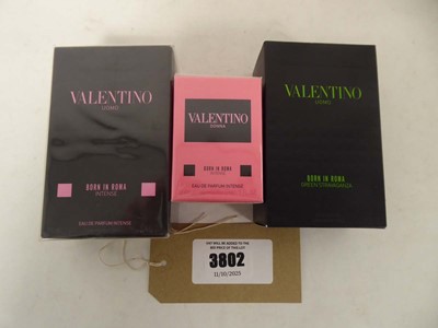 Lot 3x Various Valentino UOMO perfumes