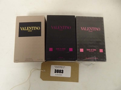 Lot 3x Various Valentino UOMO perfumes
