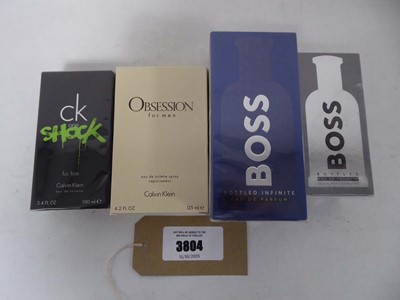 Lot 2x Hugo Boss perfumes plus 2x Calvin Klein...