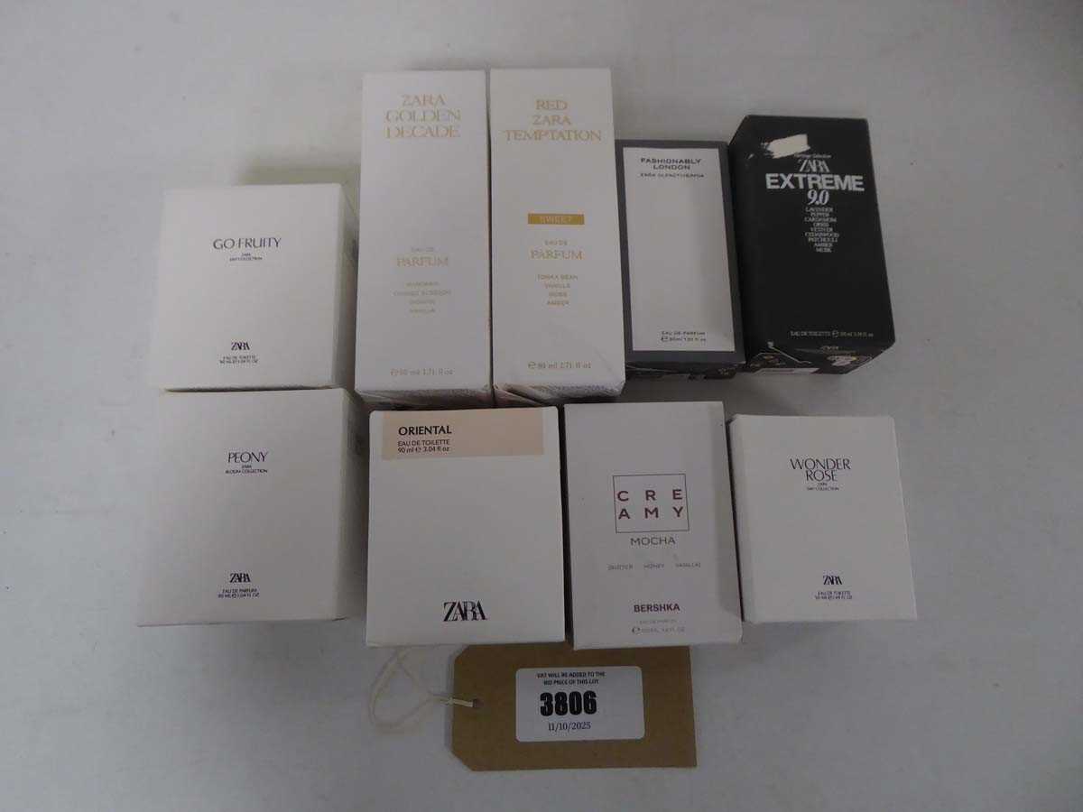 Lot 9x Various Zara perfumes