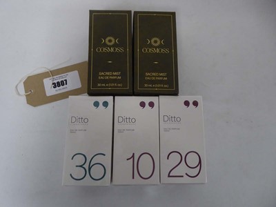 Lot 3x Ditto perfumes plus 2x Cosmoss perfumes
