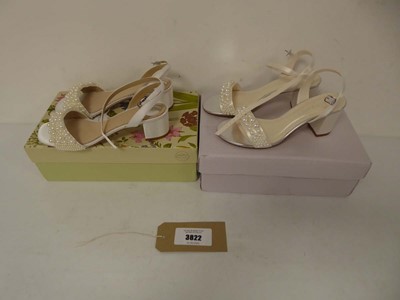 Lot 2x Boxed pairs of bridal shoes to include...