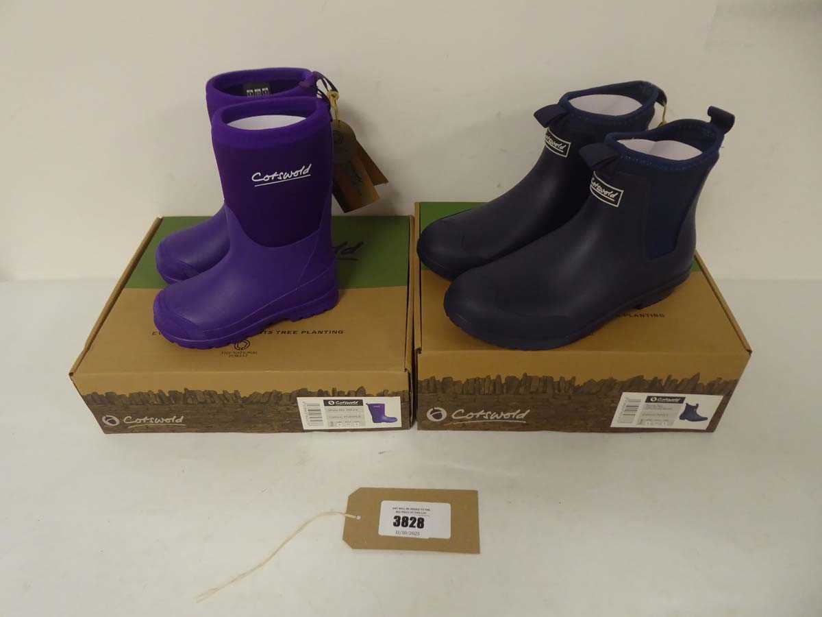 Lot 2x Boxed pairs of Cotswold wellington boots to...