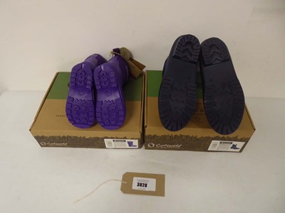Lot 2x Boxed pairs of Cotswold wellington boots to...