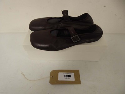 Lot Boxed pair of COS ballerina shoes in brown...