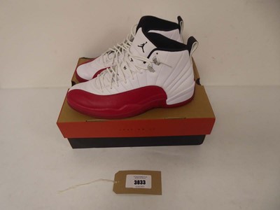 Lot Nike air jordan 12 retro trainers in white...