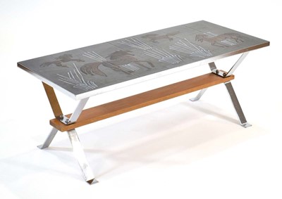 Lot 7 - A 1960/70's tile-topped coffee table by Advi,...