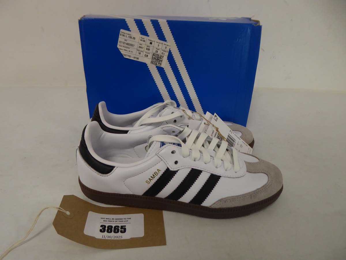 Lot Adidas samba OG trainers in white size UK6 -...
