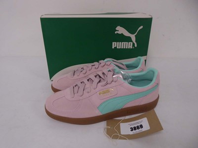 Lot Puma palermo trainers in mauve size UK9.5 - boxed