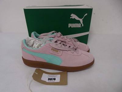 Lot Puma palermo trainers in mauve size UK10 - boxed
