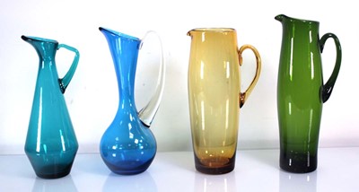 Lot 269 - A group of four 1970's coloured glass water...