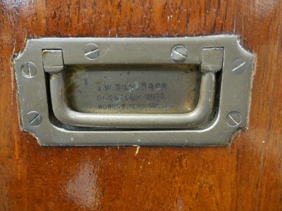 Lot 1176 - Victorian campaign secretaire chest of 3 over...
