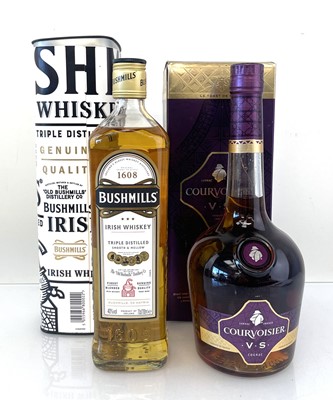 Lot 16 - 2 bottles, 1x Courvoisier VS Cognac with box...