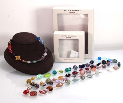 Lot 626 - An Antica Murrina coloured Venetian glass...