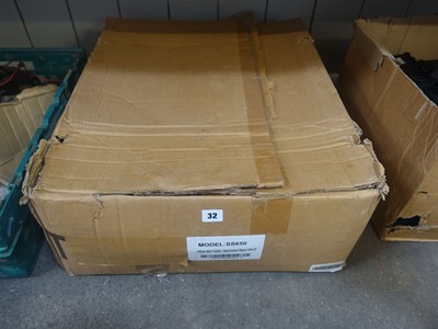 Lot 32 - Flatpack stainless steel shelf unit