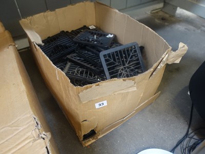 Lot 33 - Box of drain covers converted to light...