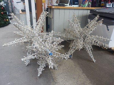 Lot 36 - Collection of welded metal frame hanging stars...