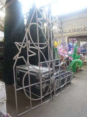 Lot 42 - 2 section overhead LED Christmas festive...