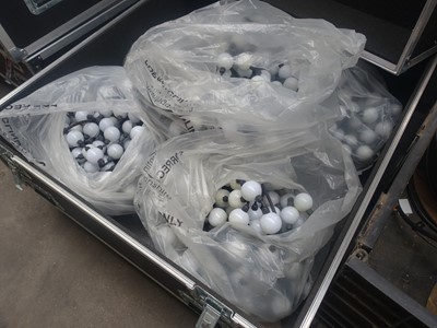 Lot 90 - Large mobile flight case containing small ball...