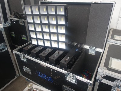 Lot 141 - Mobile flight case containing 6x Martin Rush...