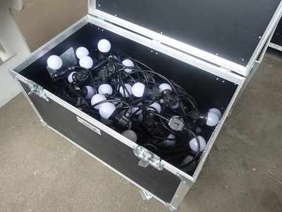 Lot 150 - Mobile flight case containing RGB LED festoon...
