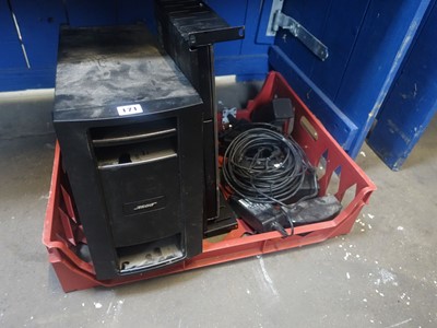 Lot 171 - BOSE surround sound system mounted in a rack...