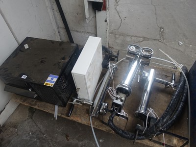 Lot 178 - Beer cooler, 3x beer taps, and a cash drawer