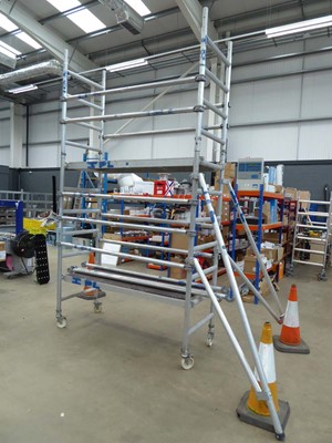 Lot 4277 - Aluminium mobile scaffolding tower to consist...