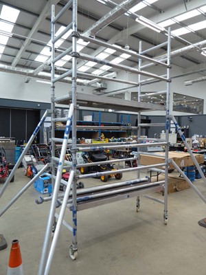 Lot 4277 - Aluminium mobile scaffolding tower to consist...